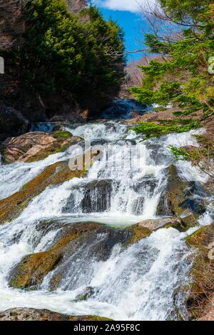 Yudaki Wasserfall, Fluss Yu, Nikko National Park, Nikko, Präfektur Tochigi, Japan Stockfoto