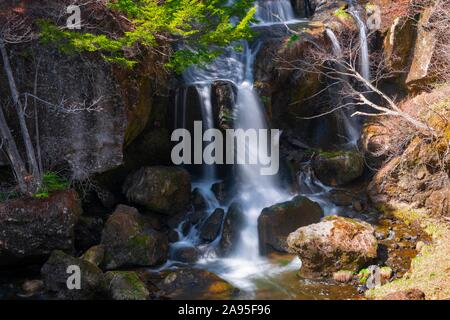 Ryuzu fällt, Wasserfall, Fluss Yu, Nikko National Park, Nikko, Präfektur Tochigi, Japan Stockfoto