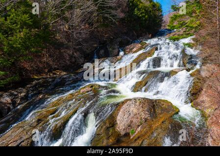 Yudaki Wasserfall, Fluss Yu, Nikko National Park, Nikko, Präfektur Tochigi, Japan Stockfoto