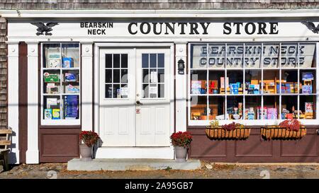 Kleiner Laden, Schaufenster, bärenfellmütze Hals, Rockport, Massachusetts, USA Stockfoto