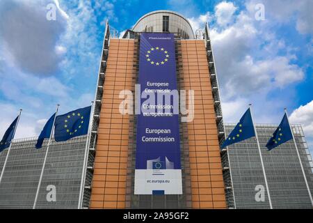 Das Berlaymont Gebäude ist der Sitz der Europäischen Kommission, Brüssel, Belgien Stockfoto