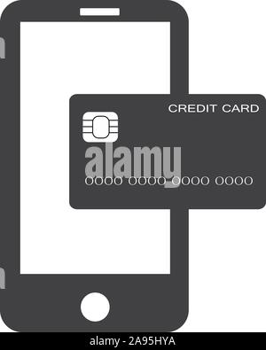 Mobile Banking zahlung Symbol auf weißem Hintergrund. Flat Style. Mobile Payment Symbol für Ihre Web site Design, Logo, App, UI.Mobile Payment symbol.mobil Stock Vektor