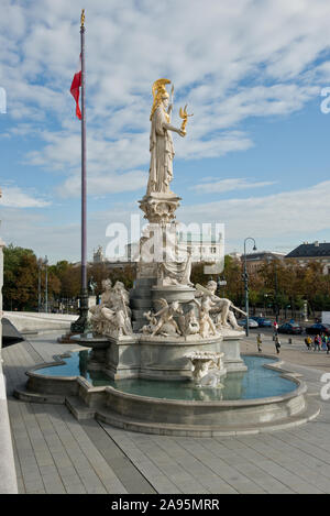 Österreichisches Parlament Gebäude. Ringstraße, Innere Stadt, Wien Stockfoto