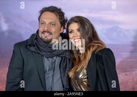 Italienische stimmen der gefroren II Teilnahme an den roten Teppich während des italienischen Premiere. Stockfoto