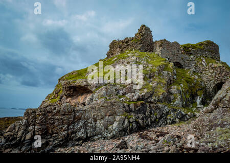 Dunscaith Burgruinen in der Isle of Skye Stockfoto
