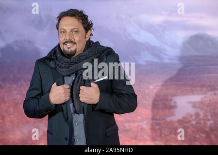 Italienische stimmen der gefroren II Teilnahme an den roten Teppich während des italienischen Premiere. Stockfoto