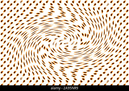 Muster für eine optische Täuschung, dreht durch jede andere von der Mitte Stockfoto