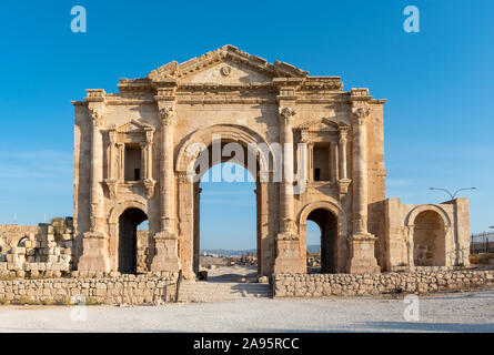 Hadriansbogen, Jerash, Jordanien Stockfoto