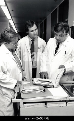 Berater, Queen's Medical Centre, Nottingham, Großbritannien 1990 Stockfoto