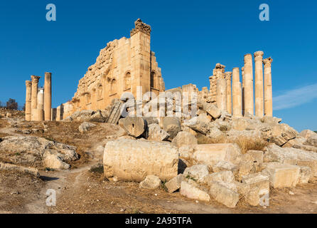 Tempel des Zeus, Jerash, Jordanien Stockfoto