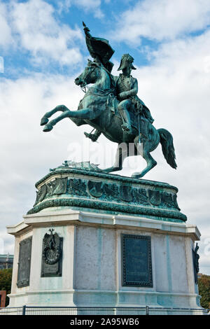 Statue von Erzherzog Karl von Österreich, Herzog von Teschen. Heldenplatz, Wien Stockfoto