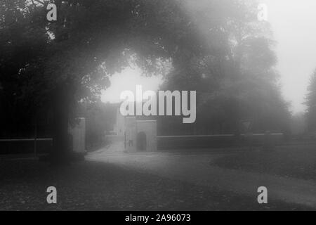 Ansicht des Aisne-Marne amerikanische Soldatenfriedhof im Belleau, Frankreich, wo 2.289 Kriegstoten beerdigt sind Stockfoto