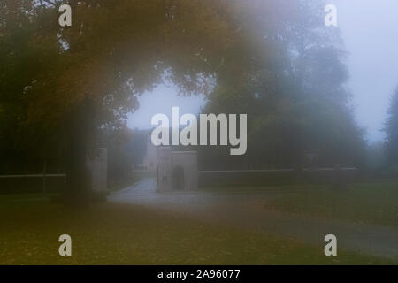 Ansicht des Aisne-Marne amerikanische Soldatenfriedhof im Belleau, Frankreich, wo 2.289 Kriegstoten beerdigt sind Stockfoto