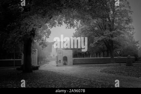 Ansicht des Aisne-Marne amerikanische Soldatenfriedhof im Belleau, Frankreich, wo 2.289 Kriegstoten beerdigt sind Stockfoto