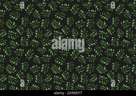 Muster Blätter nahtlos. Green Palm Blätter deisgn Textur Hintergrund. Vektor Stock Vektor