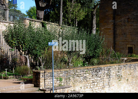 Herbstliche Farben in französischer Sprache mittelalterliche Stadt Cluny Stockfoto