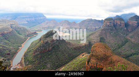 Blyde River Canyon, Panorama Route ist der drittgrößte Canyon der Welt in Südafrika Stockfoto