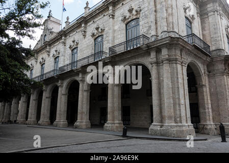 Palacio del Segundo Cabo (Zweite Kap Palast) ist eine Barocke Kalkstein Gebäude, im Jahre 1772 in Havanna, Kuba gebaut. Es ist jetzt ein Museum auf Cuba-Euro Stockfoto