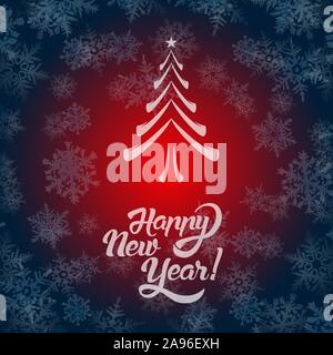 Neues Jahr Grußkarte Text. Frohes Neues Jahr Schriftzug, Vector Illustration. Stock Vektor