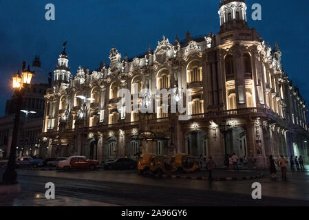 Gran Teatro de la Habana (großes Theater von Havanna) in Paseo del Prado (Paseo de Martí) in Havanna, Kuba Stockfoto