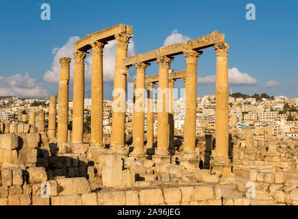 Südlich von Cardo Maximus Straße, Jerash, Jordanien Stockfoto