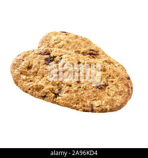 Gesundes Frühstück Müsli cookies und weißem Hintergrund Stockfoto