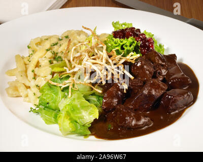 Reh Ragout - Wildfleisch Stockfoto