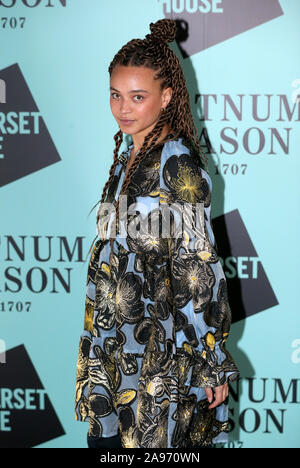 Connie Bodensee am Start der Skate im Somerset House mit Fortnum & Mason, im Somerset House in London. Stockfoto