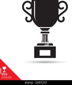 Trophy cup Glyph icon. Erfolg symbol Vektor Illustration. Stock Vektor