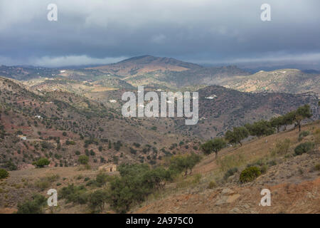 Landschaft von almogia Dorf in der Provinz Malaga, Spanien Stockfoto