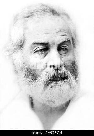 Jahrgang Porträt Foto der amerikanischen Dichter, Essayist und Journalist Walt Whitman (1819 - 1892). Foto ca. 1863 von Alexander Gardner. Stockfoto