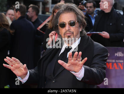 Die BFI 63 London Film Festival Closing Night Gala der "Ire" im Odeon Luxe, Leicester Square - Ankunft mit: Al Pacino, Wo: London, Vereinigtes Königreich, wenn: 13 Okt 2019 Credit: Mario Mitsis/WENN.com Stockfoto