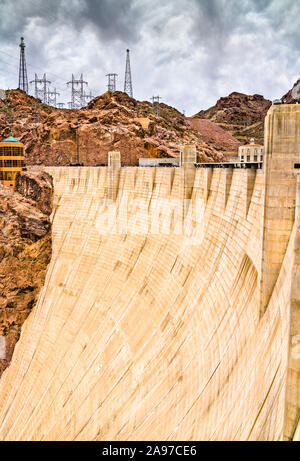 Hoover Dam auf dem Colorado River, USA Stockfoto