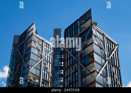 Low Angle View von Neo Bankside Apartments in Southwark, London, England Stockfoto