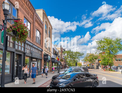 N Broadway Avenue im historischen Stadtzentrum von Fargo, North Dakota, USA Stockfoto