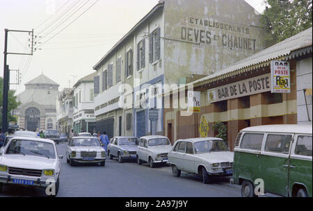 Dakar rue de la Poste et marché Kermel 1973 Stockfoto