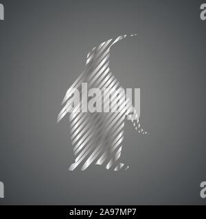 Arctic pinguin Vektor Silhouette. Tier Abbildung auf Hintergrund. Gut für Logo, Symbol oder Marke Desing. Von Creative Collection. Stock Vektor