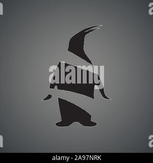 Arctic pinguin Vektor Silhouette. Tier Abbildung auf Hintergrund. Gut für Logo, Symbol oder Marke Desing. Von Creative Collection. Stock Vektor