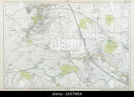 Egge Wembley BRENT Sudbury Greenford Northolt Kenton Alperton. Speck 1920 Karte Stockfoto