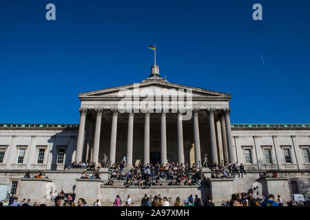 London, UK, 26. Februar 2019: Die beeindruckende Fassade des University College London, London, UK. Stockfoto