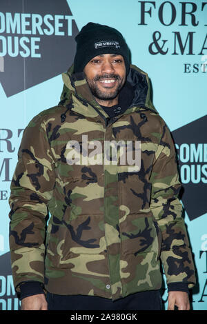 LONDON, ENGLAND - 12.November: Kano besucht die Opening Party Skate im Somerset House on November 12,2019 in London, England Stockfoto