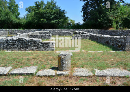 Sepino, Molise, Italien. Altilia die archäologische Stätte in Sepino, in der Provinz von Campobasso. Der Name Altilia der römischen Stadt zeigt. Stockfoto