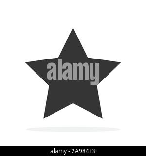 Sternsymbol isoliert. Schwarz vektor Sternsymbol. Star im flachen Stil Stock Vektor
