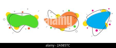 Satz von trendigen abstrakte Banner. Vektor fashion Banner. Farbige Hintergründe. Stock Vektor