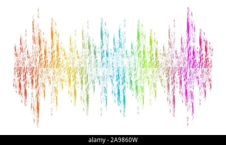 Abstrakte farbenfrohe Schallwellen. Vector Illustration. Audio Wellen Stock Vektor