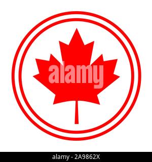 Kanadische Symbolik Flagge maple leaf abstrakten runden Symbol logo Stock Vektor