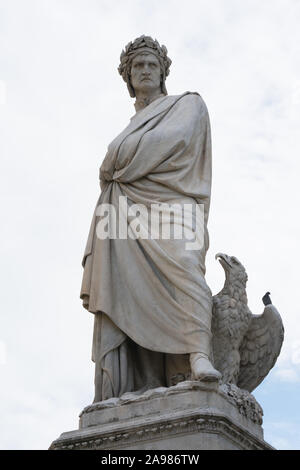 Statue von Dante Alighieri in Florenz, Italien Stockfoto