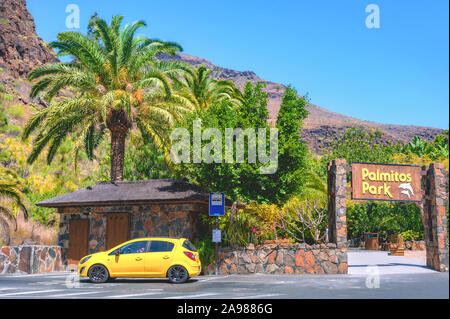 Haupteingang Zoo und Botanischen Garten. Palmitos Park, Gran Canaria, Kanarische Inseln, Spanien Stockfoto