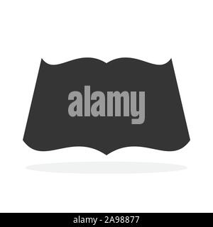 Buchen Sie Vektor icon. Buchen Sie Symbol auf weißem Hintergrund. Schwarzes Buch im flachen Stil Stock Vektor