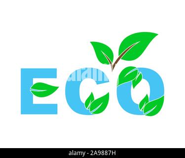 Eco-freundliches Umfeld. Vektor Design Element. Farbige ECO Symbol isoliert. Stock Vektor